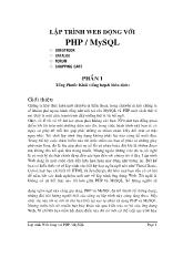 Lập trình wed động với PHP / MySQL