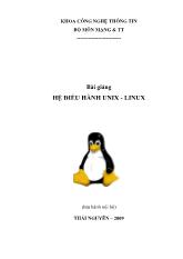Bài giảng Hệ điều hành unix - Linux khoa công nghệ thông tin - ĐH Thái Nguyên
