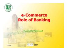 E - Commerce Role of Banking
