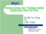 Https cho wedserver - An toàn và bảo bật hệ thống