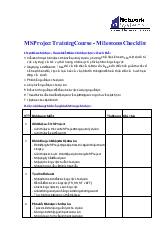MS Project Training Course