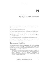 MySQL System Variables