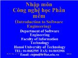 Nhập môn công nghệ học phần mềm - Introduction to Software Engineering
