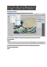 Hướng dẫn sử dụng Photoshop CS5 - Phần 4: Các menu cơ bản