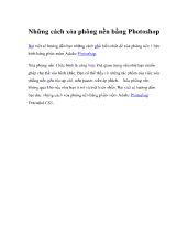 Những cách xóa phông nền bằng Photoshop