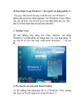 20 thủ thuật trong Windows 7 cho người sử dụng (phần 1)