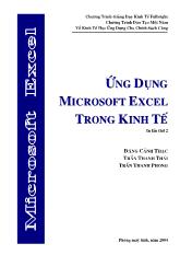 MS.Excel ứng dụng trong kinh tế