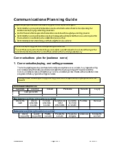 Communications planning guide - Kế hoạch thông tin trong kinh doanh