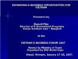 Expanding e - Business opportunities for Vietnam