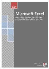 Microsoft Excel 2007- Cung cấp những kiến thức cần thiết giúp làm việc hiệu quả trên bảng tính