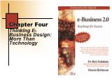 Thinking E - Business Design: More Than Technology