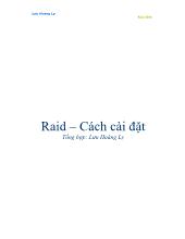 Cách cài đặt hệ thống raid