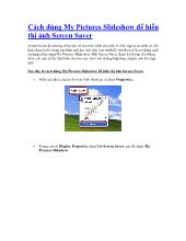 Cách dùng my pictures slideshow để hiển thị ảnh screen saver