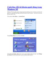 Thay đổi tài khoản người dùng trong Windows XP