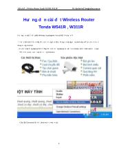 Hướng dẫn cài đặt Wireless Router Tenda W541R , W311R