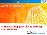 Lập trình Windows - Bài 01