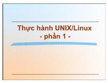 Thực hành unix/linux - Phần 1