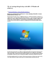 Đề tài Tất cả những thông tin bạn nên biết về Windows 8 - Phần 1