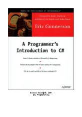 A Programmer Introduction to C #