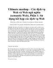 Đề tài Các dịch vụ Web và Web ngữ nghĩa (semantic Web) - Phần 1: Sử dụng kết hợp các dịch vụ Web