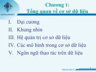 Giáo trình cơ sở dữ liệu - Chương 1