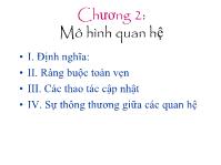 Giáo trình cơ sở dữ liệu - Chương 2