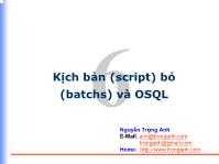 Kịch bản (script) bó (batchs) và OSQL