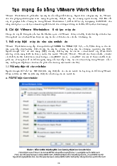 Tạo mạng ảo bằng VMware Workstation