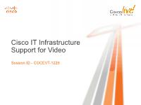 Cisco IT Infrastructure Support for Video