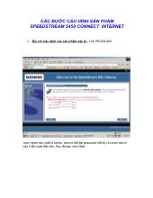 Đề tài Các bước cấu hình sản phẩm speedstream 5450 connect internet