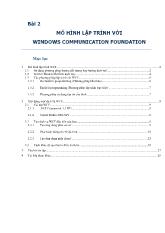 Đề tài Mô hình lập trình với windows communication foundation