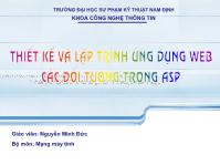 Đề tài Thiết kế và lập trình ứng dụng Web các đối tượng trong Asp