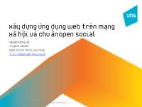 Đề tài Xây dựng ứng dụng web trên mạng xã hội và chuẩn open social