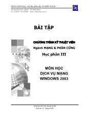 Dịch vụ mạng windows 2003