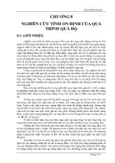 Giải tích mạng - Chương 8: Nghiên cứu tính ổn định của quá trình quá độ