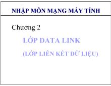 Nhập môn mạnh máy tính -- Chương 2: Lớp data link