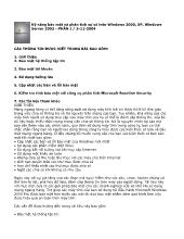 Phân tích sự cố trên Windows 2000, XP, Windows Server 2003