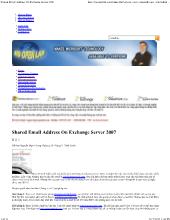 Shared email address on exchange server 2007