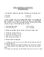 Câu hỏi trắc nghiệm luật kinh tế - Phần phá sản