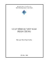 Giáo trình luật hình sự Việt Nam