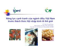 Năng lực cạnh tranh của ngành điều Việt Nam