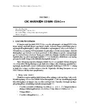 Chương 1: Các khái niệm cơ bản của C++