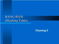 Chương 5: Bảng băm (hashing table)