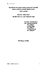 Đồ án Môn học thiết kế và lập trình web