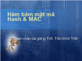 Hàm băm mật mã Hash & MAC