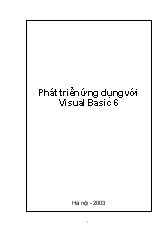 Phát triển ứng dụng với Visual Basic 6