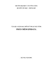 Tài liệu giảng dạy môn kỹ thuật máy tính phần mềm epidata