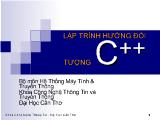 Tài liệu lập trinh hướng đối tượng c++