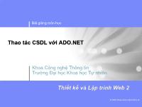 Thao tác CSDL với ADO.NET