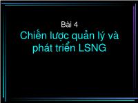 Bài 4 Chiến lược quản lý và phát triển LSNG